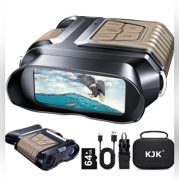KJK Night Vision Goggles True 4K Binoculars 8X Digital Zoom 3.16” Large Screen - Picture 1 of 11